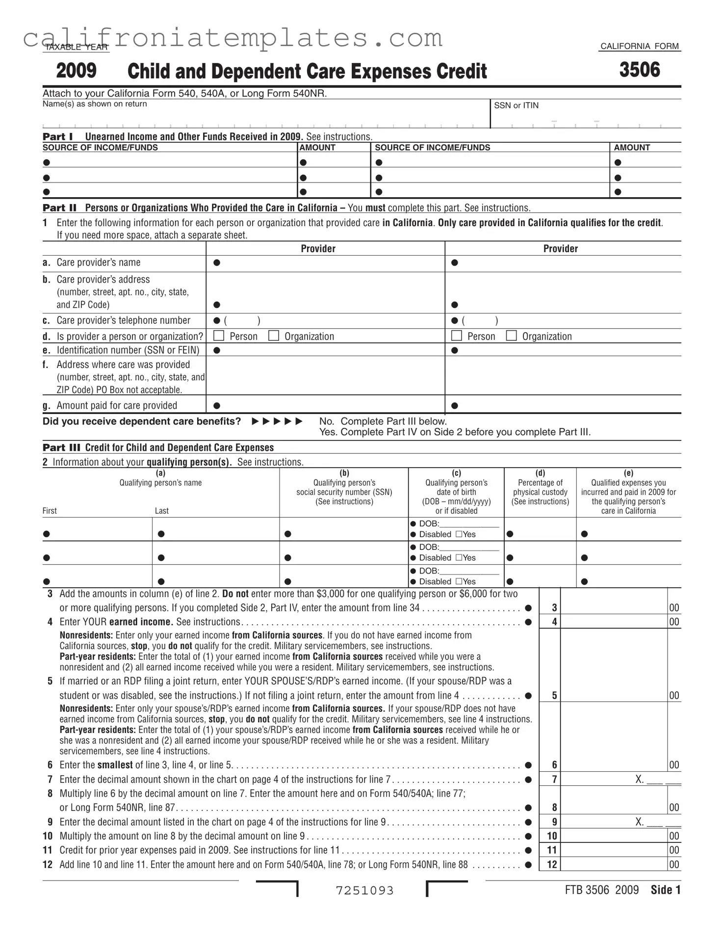 Fill Out a Valid California 3506 Template