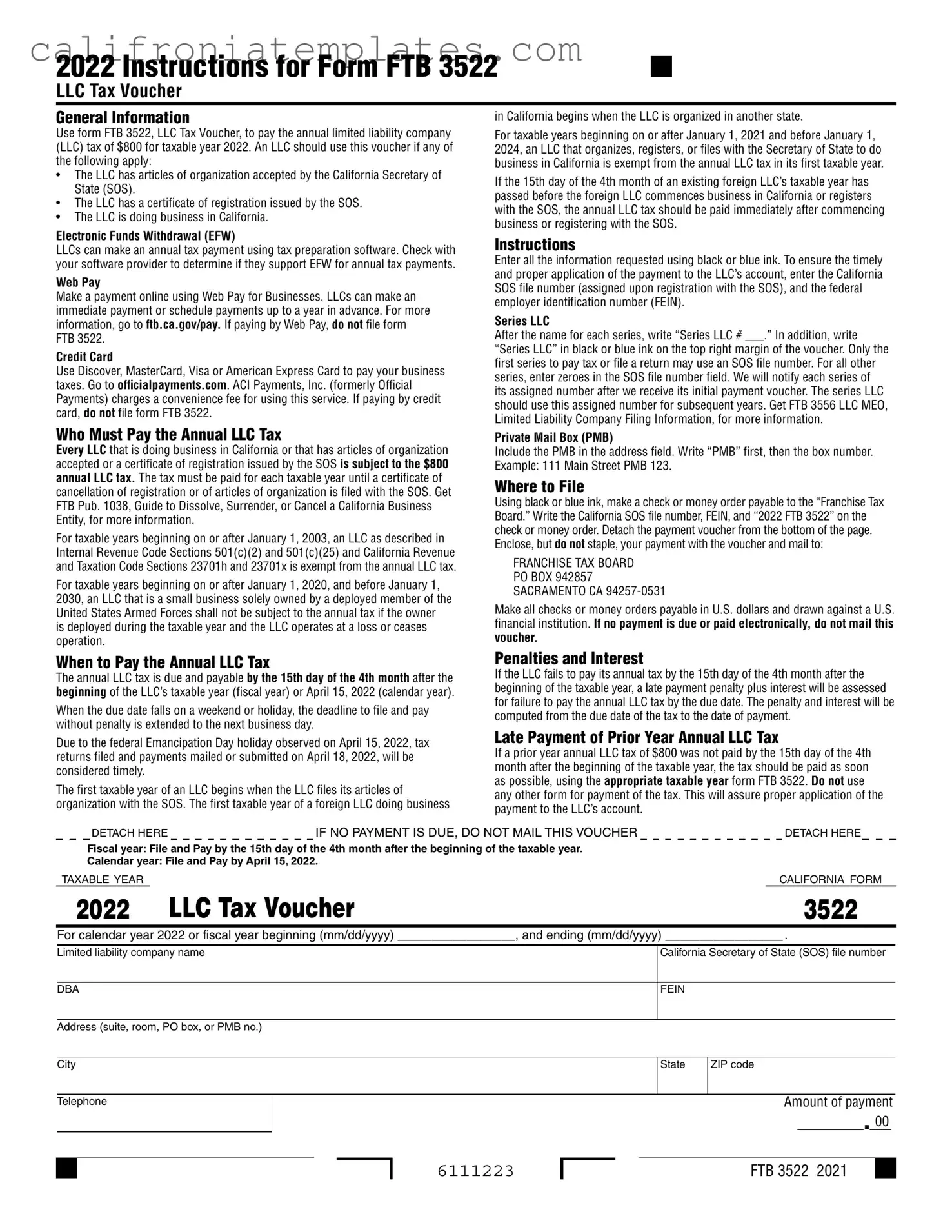 Fill Out a Valid California 3522 Template