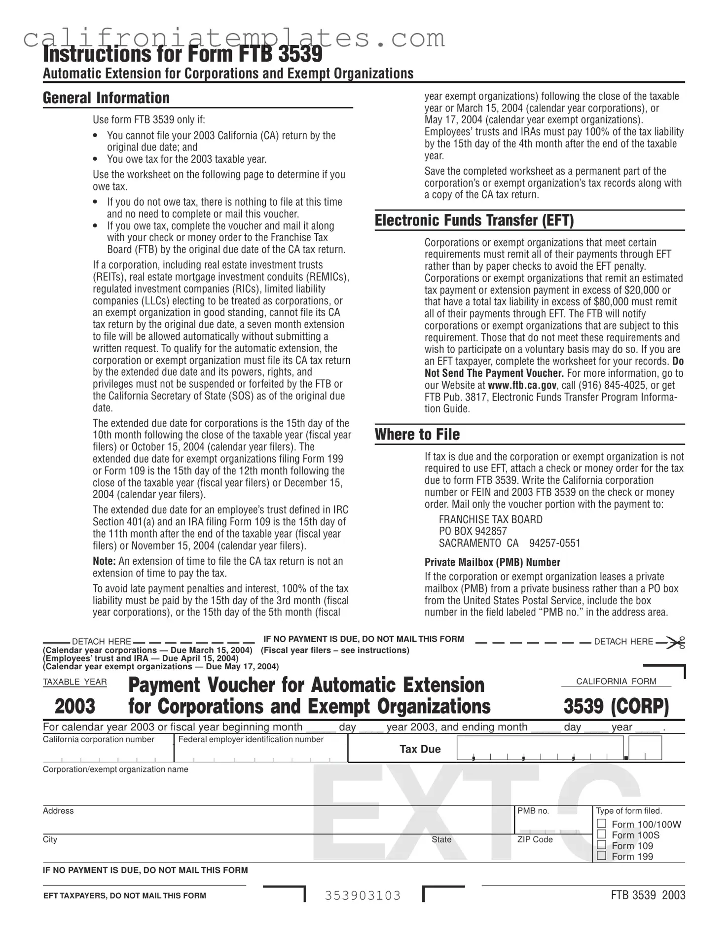 Fill Out a Valid California 3539 Template
