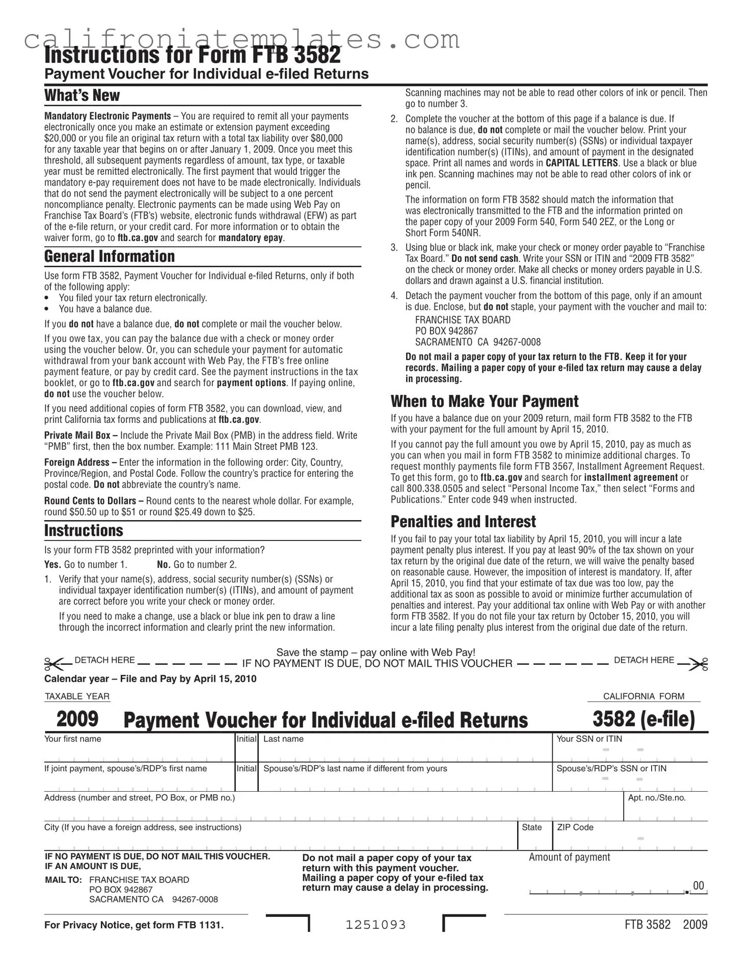 Fill Out a Valid California 3582 Template