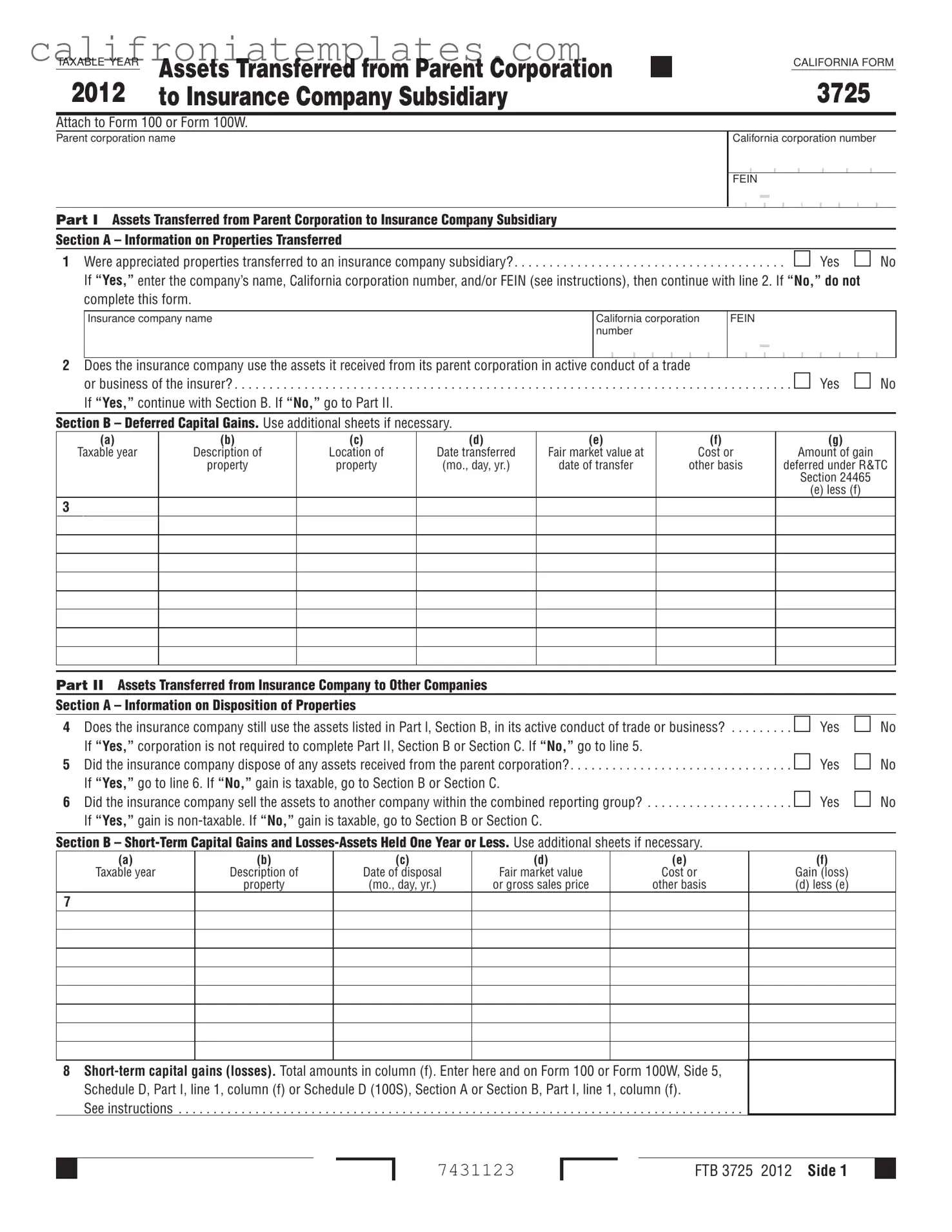 Fill Out a Valid California 3725 Template
