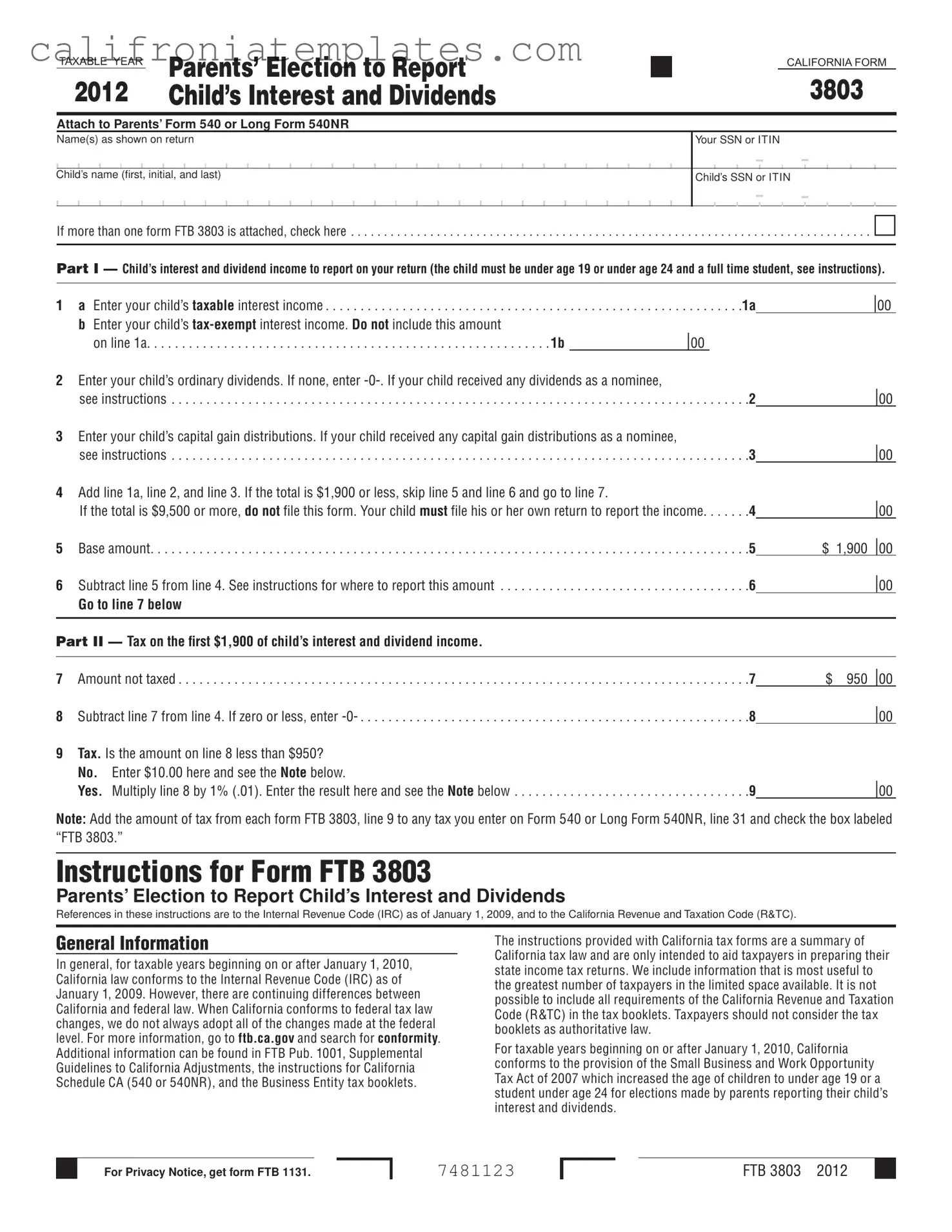 Fill Out a Valid California 3803 Template