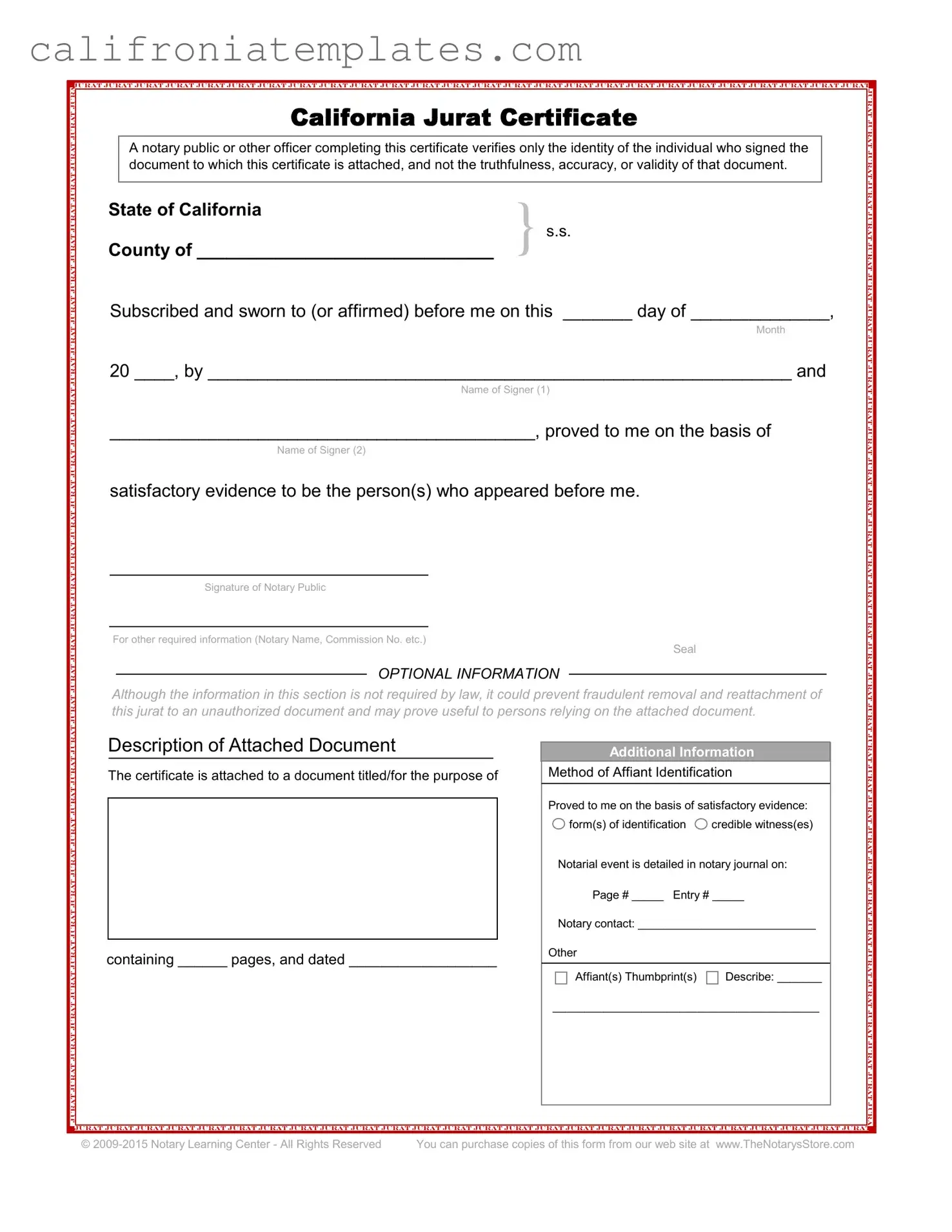 Fill Out a Valid California Jurat Template