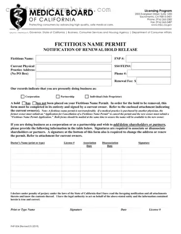 Fill Out a Valid California Fnp 004 Template