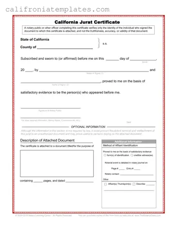Fill Out a Valid California Jurat Template